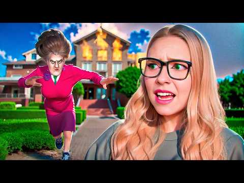 Видео: СБЕГАЮ ОТ ЗЛОЙ УЧИЛКИ В SCARY TEACHER