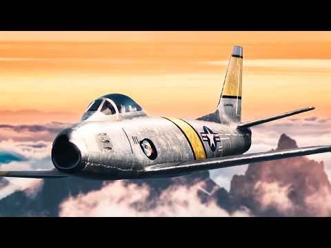 Видео: F-86 преследует Миг в Китае