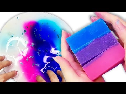 Видео: Удовлетворяющие видео слизи - Расслабляющая и странно удовлетворяющая слизь ASMR # 14