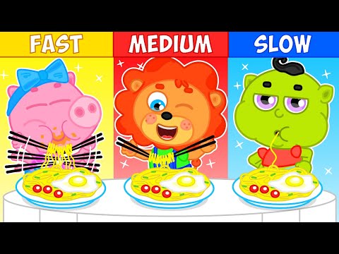 Видео: Левенятко. Швидко, помірно, повільно - Мультик для дітей | Lion Family