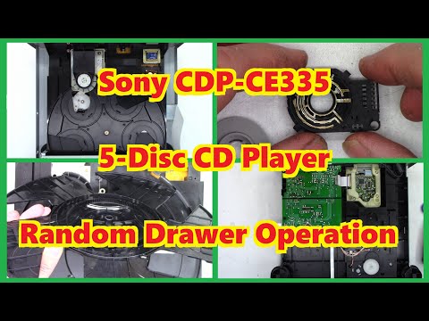 Видео: CD-плеер Sony CDP-CE335 на 5 дисков с функцией случайного выбора и проигрывателем винила. Есть пе...