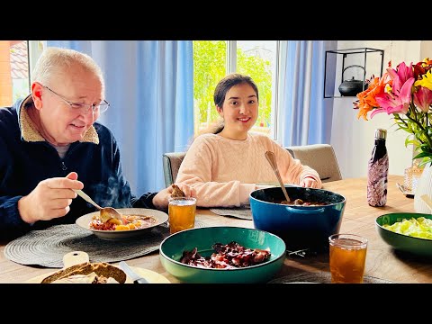 Видео: Помятые Перчики/Мясо это Святое/Как молоды мы были…😉В гостях у Элины и Клима❤️