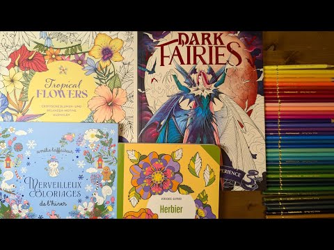 Видео: Покупки. Dark Fairies. Tropical Flowers. Merveilleux coloriages Amélie Laffaiteur