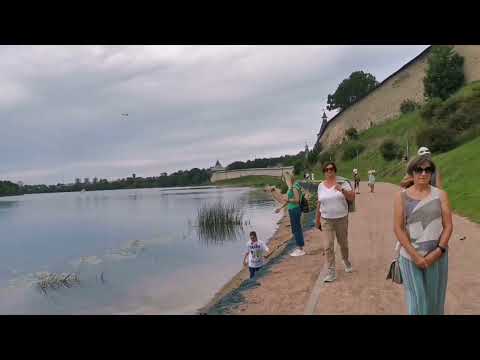 Видео: Псков. Набережная. Вид с моноколеса.