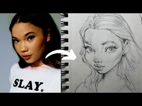 Видео: Использование референса для рисования стилизованного портрета