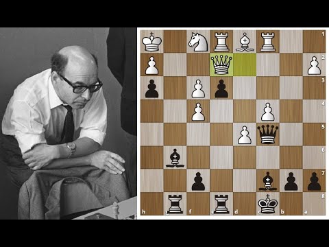Видео: Давид Бронштейн - чародей 64 клеток проводит волшебную комбинацию! Шахматы.