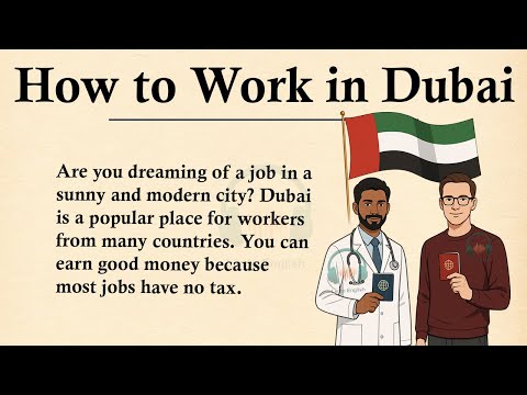 Видео: Как работать в Дубае || 🏢Изучайте английский язык по историям, уровень 3 || Оцененный читатель 🎧
