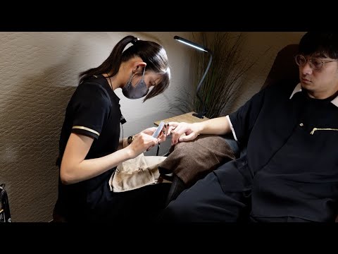 Видео: Мои ногти на руках и ногах были прекрасно накрашены профессиональной японской мастерицей маникюра.