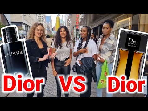 Видео: Реакция женщин на Dior Sauvage и Dior Homme Intense — Fragrance Street Reaction — Девушки оценива...