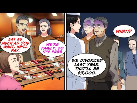 Видео: [Manga Dub] Семья моего бывшего обедала в моём ресторане, ожидая получить всё бесплатно, но... [R...