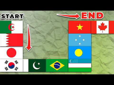 Видео: Бесконечные флаги стран