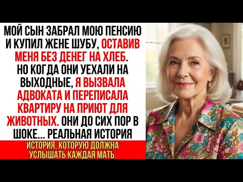 Видео: Сын купил жене шубу на мою пенсию… А я отдала их квартиру собакам…
