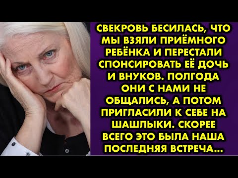 Видео: Свекровь бесилась, что мы взяли приёмного ребёнка и перестали спонсировать её дочь и внуков. Полгода