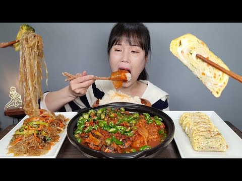 Видео: Острый и прохладный анчоусы кимчи пароварка 🌶 яичный рулет, мукбанг Джобче