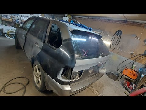 Видео: BMW X5 (E53) замена заднего левого крыла