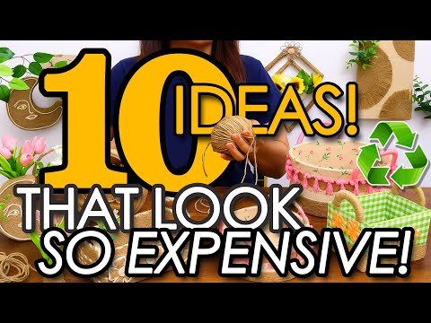 Видео: 10 гениальных DIY-идей декора из джута и мешковины, которые выглядят дорого! 😍♻️