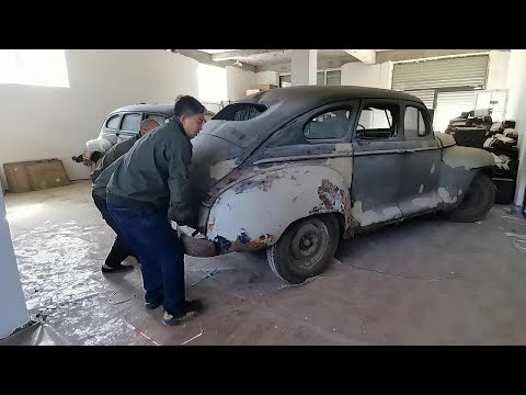 Видео: Потрясающая реставрация PLYMOUTH 1946 года P15, Classic Старый и изношенный классический автомобиль.