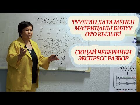Видео: ТУУЛГАН ДАТА МЕНЕН МАТРИЦАНЫ БИЛҮҮ  ӨТӨ КЫЗЫК!   СЮЦАЙ ЧЕБЕРИНЕН ЭКСПРЕСС РАЗБОР сюцай кыргызча