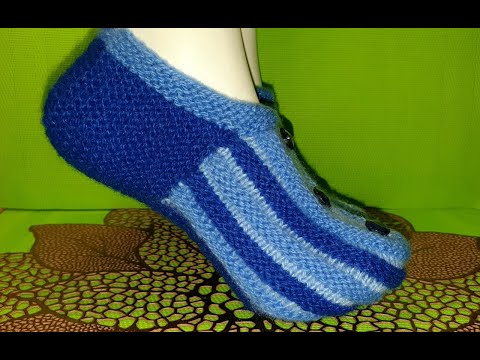 Видео: #418 ИНТЕРЕСНЫЙ СПОСОБ ВЯЗАНИЯ ТАПОЧЕК СПИЦАМИ .БЫСТРО И ЛЕГКО. МАСТЕР КЛАСС.