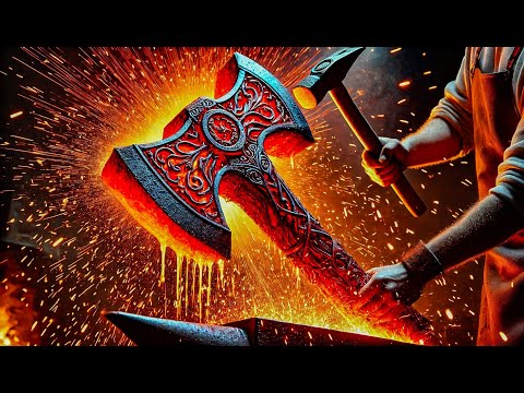 Видео: Выкованный в огне: создание острейшего топора из арматуры.