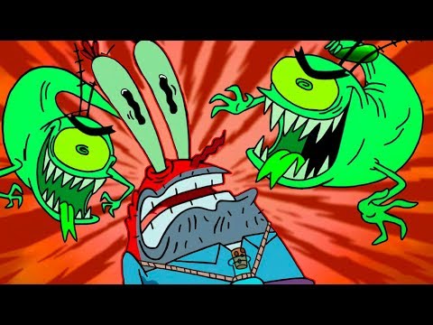 Видео: ГУБКА БОБ И СТРАШНЫЕ МОМЕНТЫ