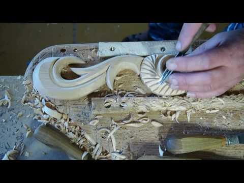 Видео: Резьба по дереву. Ветка кедра на карниз для штор