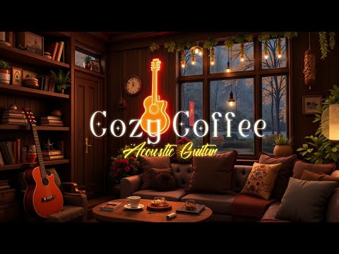 Видео: Уютный Кофе и Музыка Акустической Гитары | Расслабляющие Нежные Мелодии для Учебы, Работы, Сна
