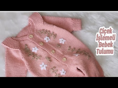 Видео: Детские комбинезоны с цветочной вышивкой / Детские комбинезоны легкой ручной вязки