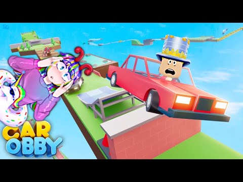 Видео: Самый БЕЗУМНЫЙ ПАРКУР на МАШИНАХ в Car Obby ROBLOX! ПАПА и ДОЧКИ постоянно ПАДАЮТ ВНИЗ! Как пройти?