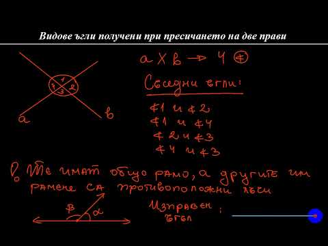 Видео: Видове ъгли, получени при пресичането на две прави