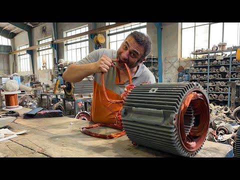 Видео: все об электродвигателях || Полная обмотка электродвигателя SEW 15кВт 1500 об/мин