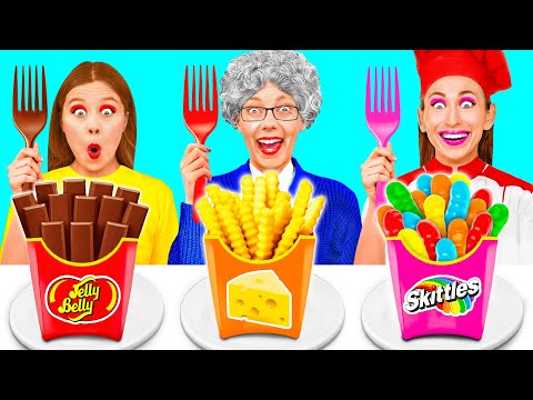 Видео: Аз срещу Баба Готварско Предизвикателство | Фантастични Хакове за Храна