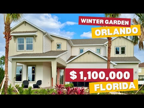 Видео: НОВЫЙ ДОМ во Флориде от $ 1,100,000  | Планировка, Которая Удивляет | Winter Garden | Orlando