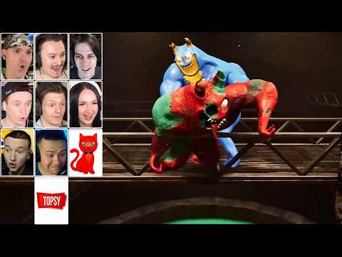 Видео: Реакция Ютуберов на Финальный Бой БанБана и Фламбо | Garten of Banban 8: Anti Devil ФИНАЛ