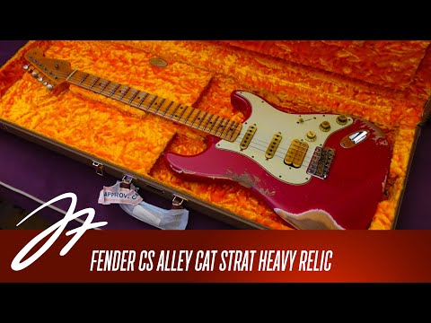 Видео: Обзор на диване - Fender Custom Shop Alley Cat Strat Heavy Relic