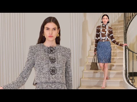 Видео: Oscar de la Renta мода в Нью-Йорке Осень Зима 2025/2026 | Одежда и аксессуары