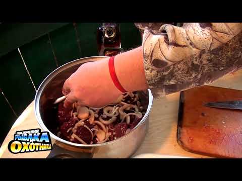 Видео: Шашлык из говяжьей печени в свиной сетке.(По Аджарски)