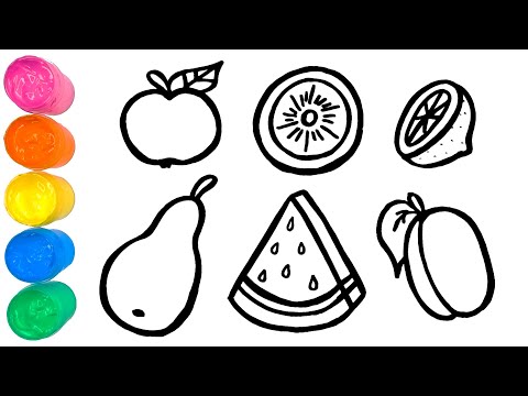 Видео: Назви Фруктів на англійській мові Малювання та розмальовка #159