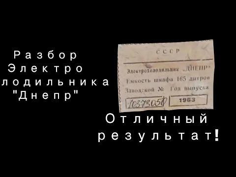 Видео: РАЗБОР СОВЕТСКОГО ХОЛОДИЛЬНИКА "ДНЕПР"