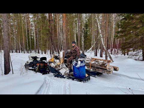 Видео: ВЕЗЁМ БОЧКУ ДЛЯ ПРИВАДЫ НА МЕДВЕДЯ.ИСПЫТЫВАЕМ НОВЫЙ КАРАКАТ ПО ГЛУБОКОМУ СНЕГУ В МАРТЕ.