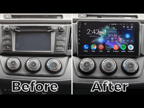 Видео: Toyota RAV4 2013-2018 Android CarPlay 9'' стереосистема от GTA Car Kits