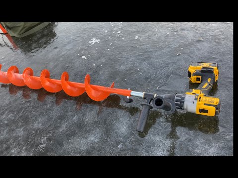 Видео: ОБЗОР ЛЕДОБУРА TONAR MOTO SHTORM 130R и ШУРУПОВЕРТ DeWalt dcd996. Бур шуруповерт для зимней рыбалки