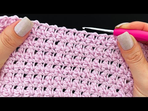 Видео: V ВИДЕТЬ СТРОЧКУ ВЯЗАНИЯ КРЮЧКОМ