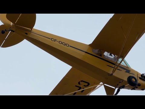 Видео: Piper J3 Cub 1945 года | Разгон и взлёт | Мой сын приехал домой в гости