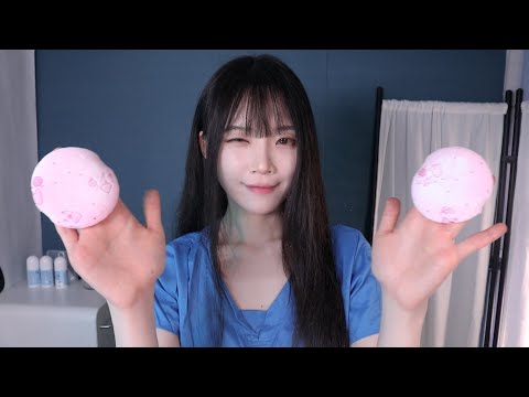 Видео: ASMR(Sub✔)Летнее дерматологическое лечение ситуативной тепловой сыпи, ожогов