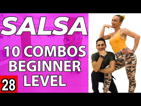 Видео: Урок сальсы 28: 10 сальса-рисунков/комбинаций для начинающих | от Marius&Elena (2020)