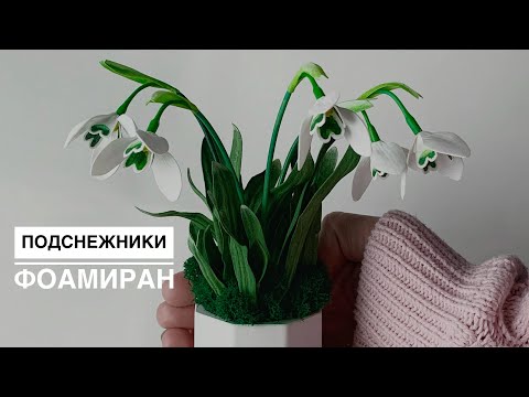 Видео: Мастер-класс ПОДСНЕЖНИКИ из фоамирана. Очень простой, справиться может и новичок в фомфлористике!