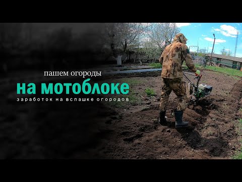 Видео: Пашем огороды на мотоблоке. Заработок на вспашке огородов в деревне 2025.