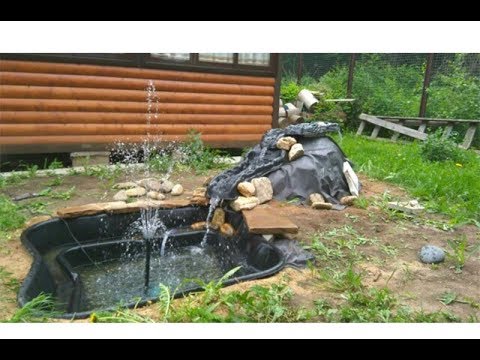 Видео: Садовый фонтан с насадками с алиэкспресс.Фонтан с LED подсветкой для бассейнов и прудов .