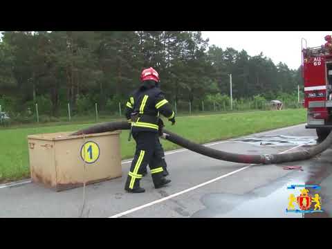 Видео: Розгортання ланки для розвідки у будівлі із встановленням на пожежне водоймище